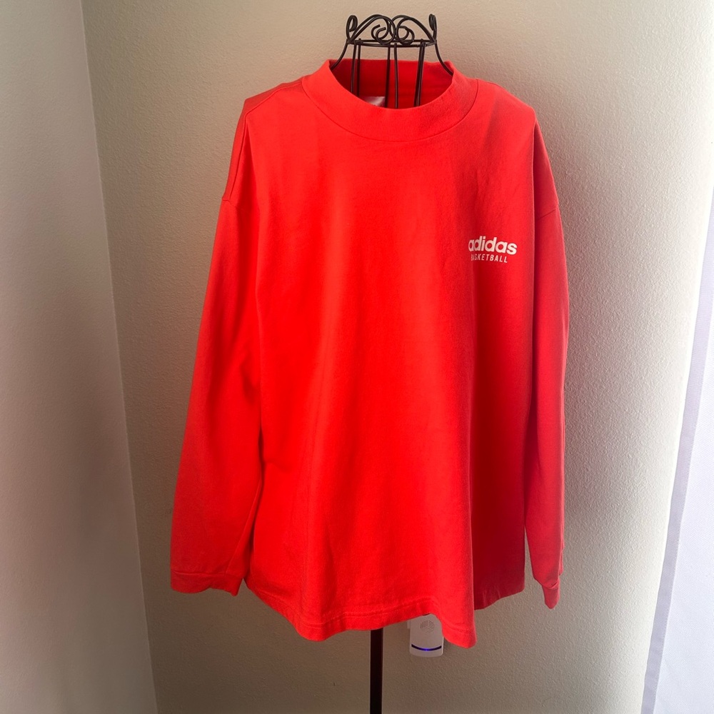Adidas Orange Long Sleeve Tee Men’s size Large